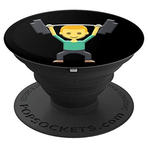 Emoji Weightlifting Barbell Weights Strength Emoticon Text PopSockets Grip and Stand for Phones and Tablets Emoji Weightlifting Barbell Weights Strength Emoticon Text PopSockets Grip and Stand for Phones and Tablets