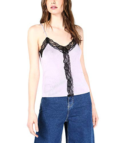 Bar III Lace Trim Camisole Top Lily Lavender M