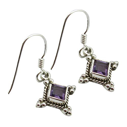 SilverStarJewel Purple Amethyst Oxidized Earrings 1 2 3 2 Grams 925 Sterling Silver SilverStarJewel Purple Amethyst Oxidized Earrings 1 2 3 2 Grams 925 Sterling Silver