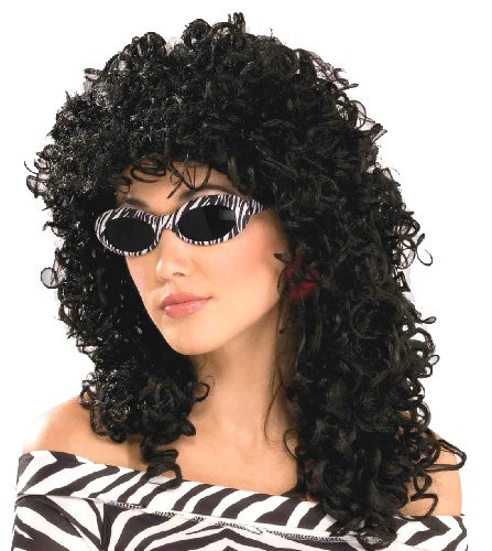 Forum Novelties Women s 80 s To The Maxx Wild Curl Wig  Black  One Size