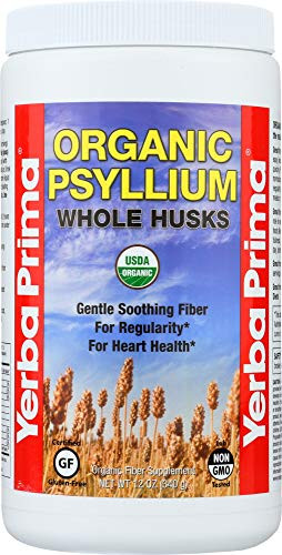 Yerba Prima Organic Psyllium Whole Husks Supplement  12 Ounce