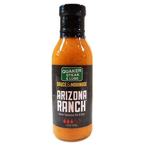 Quaker Steak and Lube Arizona Ranch Wing Sauce   12 Ounce Glass Bottle of Quaker Steak   Lube Arizona Ranch Sauce