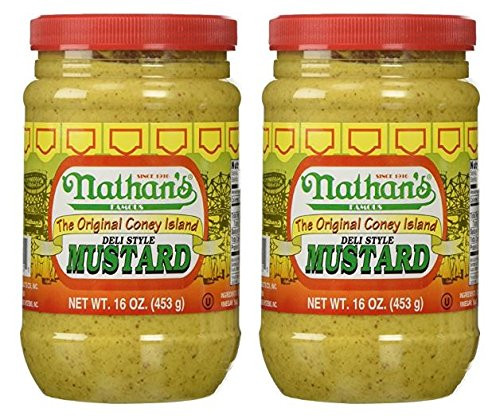 Nathans Mustard Coney Island  Pack of 2