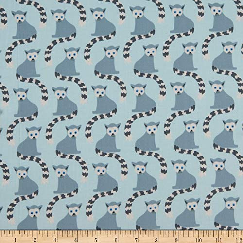 Kaufman Adventure Lemur Sea Glass Quilt Fabric By The Yard