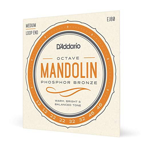 D Addario EJ80 Phosphor Bronze Octave Mandolin Strings  Medium  12 46