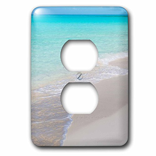 3dRose lsp_226507_6 Little Exuma Island. Ocean Surf and Beach Plug Outlet Cover Multicolor