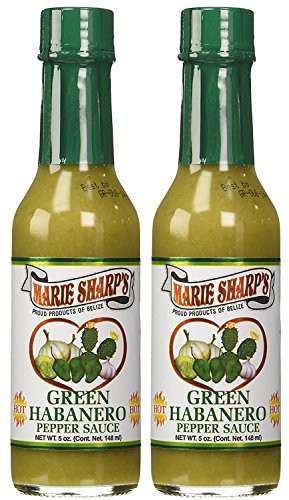 Marie Sharps Green Habanero Pepper Sauce 5 oz  Pack of 2