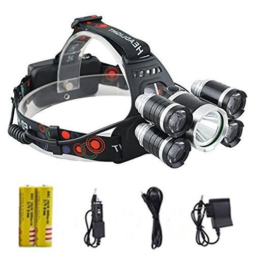 Brightest and Best LED Headlamp 20000 Lumen flashlight - IMPROVED LED, Rechargeable 18650 headlight flashlights, Waterproof Hard Hat Light, Bright Head Lights, Running or Camping headlamps (Silver) Brightest and Best LED Headlamp 20000 Lumen flashlight - IMPROVED LED, Rechargeable 18650 headlight flashlights, Waterproof Hard Hat Light, Bright Head Lights, Running or Camping headlamps (Silver)