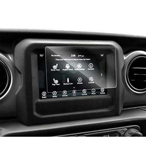RUIYA Fit for 2018 2019 2020 Wrangler JL 2020 Gladiator JT Screen Protecor 7INCH Car Navigation Tempered Glass Anti Scratch Suit for Wrangler Gladiator Center Media Touchscreen Car Accessories