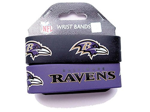 NFL Baltimore Ravens Silicone Rubber Bracelet  2 pack