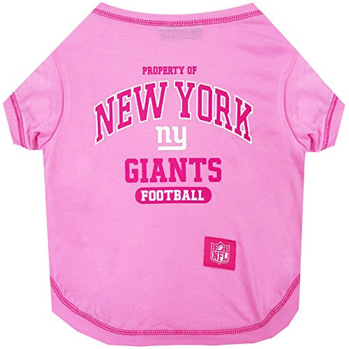Pets First New York Giants Pink T Shirt  Small