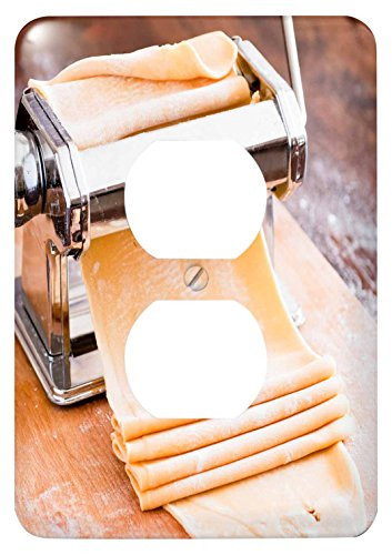 3dRose lsp_208065_6 Pasta machine with dough, South Africa 2 Plug Outlet Cover