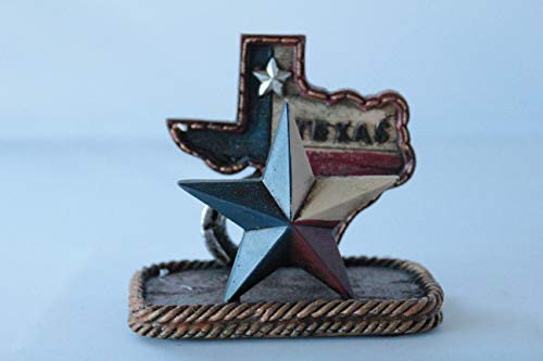 Texas Map Lone Star Business Cards Holder Rustic Home Office Decor
