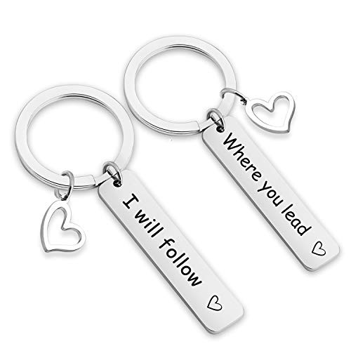 Mother Daughter Jewelry Set of 2 Where You Lead I Will Follow Keychain Gilmore Girls Gifts when you lead follow KR