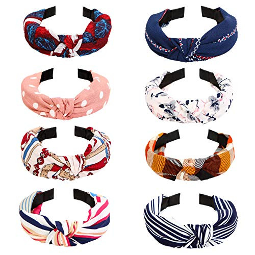 Turban Headbands for Women 8 Pack Wide Headbands Knot Turban Headband Hair Band Elastic Plain Fashion Hair Accessories for Women and Girls Multiple colors Turban Headbands for Women 8 Pack Wide Headbands Knot Turban Headband Hair Band Elastic Plain Fashion Hair Accessories for Women and Girls Multiple colors