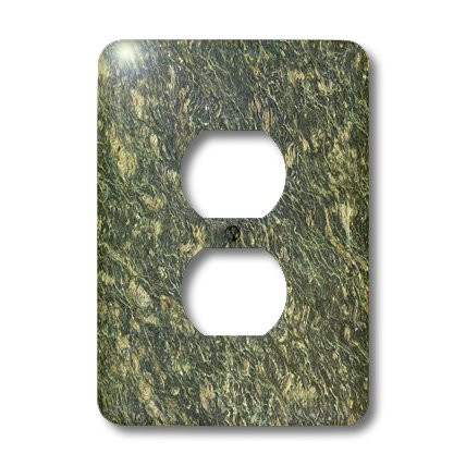 3dRose lsp_37340_6 Antique Green and Ivory Marble print 2 Plug Outlet Cover