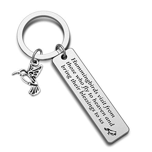 G Ahora Hummingbird Keychain Memorial Keychain Free Bird Jewelry Gift for Hummingbird Lover in Memory of Loved One Sympathy Gift Hummingbird KR