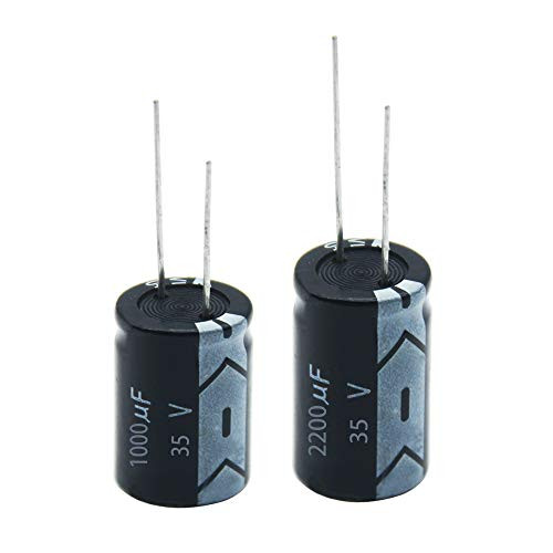 1000UF 35V 2200UF 35V Electrolytic Capacitor XUANSN Low Voltage Bulk Capacitor Kit