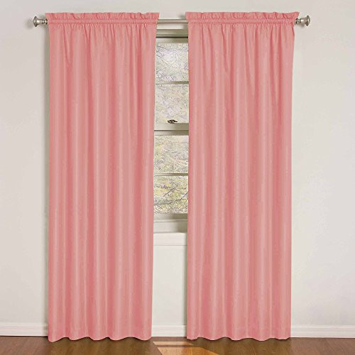 Eclipse Kids 12429042X084PNK Wave 42-Inch by 84-Inch Room Darkening Single Window Curtain Panel, Pink