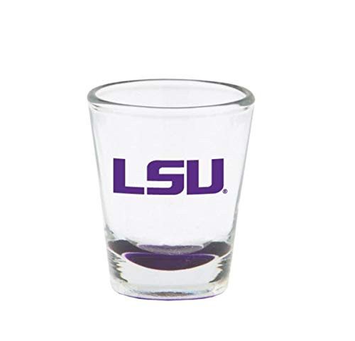 LSU Tigers Shot Glass with Team Logo   Colored Bottom