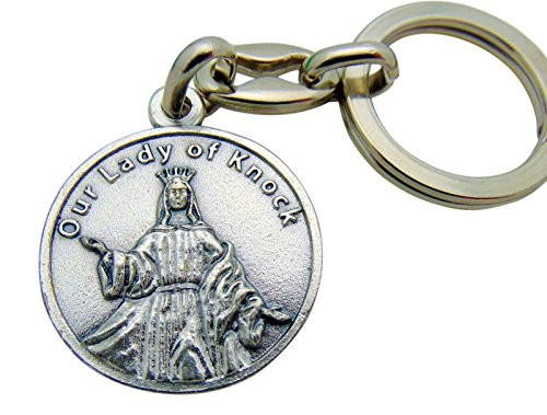 Westman Works Our Lady of Knock Ireland Medal Keychain Irish Key Ring with Gift Bag