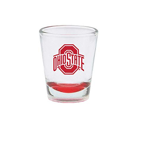 RFSJ Ohio State Buckeyes Shot Glass with Team Logo   Colored Bottom