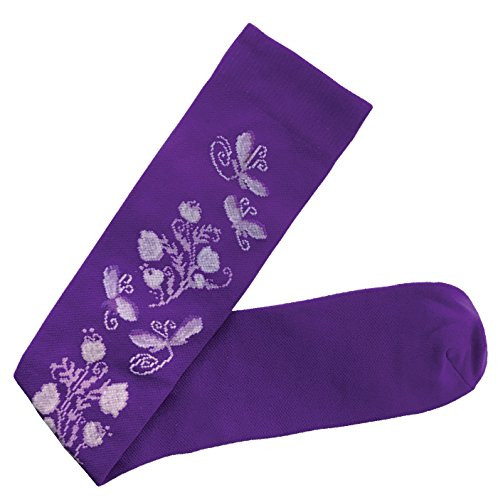 Prestige Medical Premium Compression Socks  Dragonflies Purple  12 Inch  2 Count