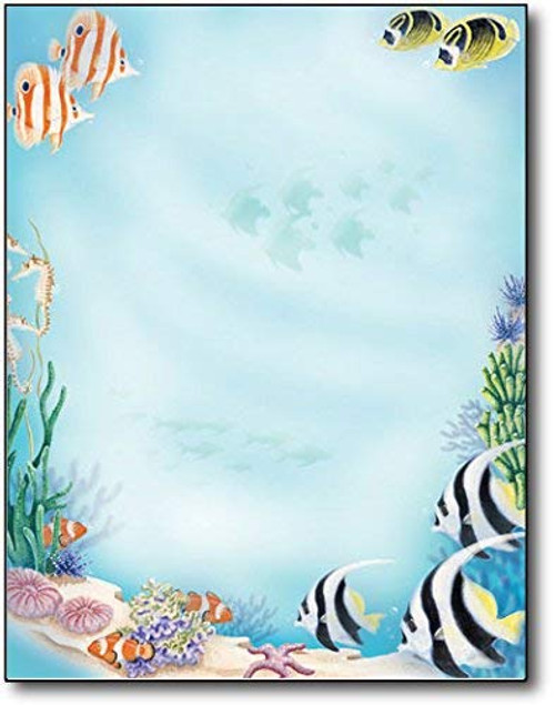 Sea Life Tropical Stationery Letterhead Paper 80 Sheets Sea Life Tropical Stationery Letterhead Paper 80 Sheets
