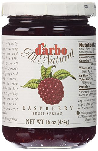 d arbo All Natural Fruit Spread  Raspberry  16 Ounce