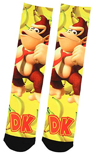 Nintendo Super Donkey Kong DK Gone Bananas Sublimated Crew Socks