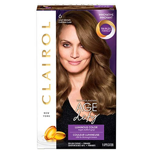 Clairol Age Defy Permanent Hair Color  6 Light Brown  1 Count