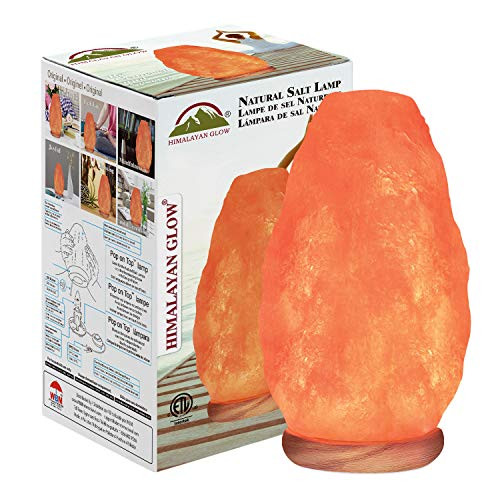 Himalayan Glow Natural Pink Salt Lamp  Crystal Salt Lamp Night Light with  ETL Certified  Brightness Control Dimmer Switch  Wooden Base   Salt Lamps Bulb   6 8 LBS