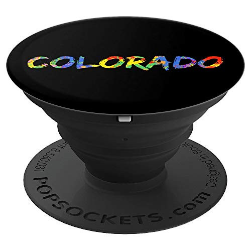 Colorado PopSocket Grip Colorful Rainbow Paint Splash Design PopSockets Grip and Stand for Phones and Tablets