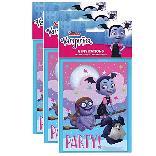Vampirina Girls Birthday Party Invitations and Envelopes  8 ct  3 Pack