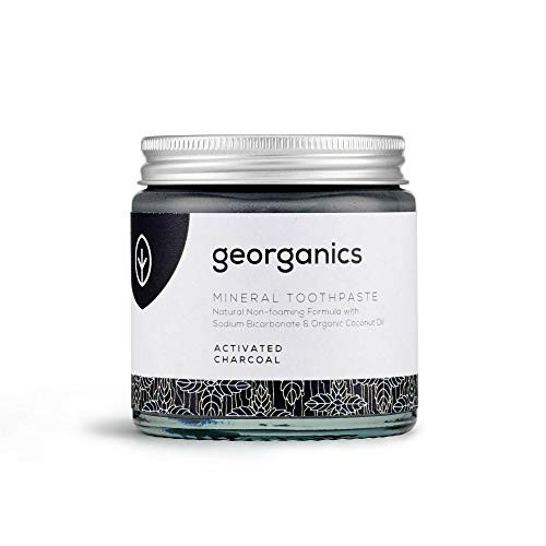Georganics Natural Vegan Mineral Rich Whitening Toothpaste Fluoride SLS Free Activated Charcoal 120ml Georganics Natural Vegan Mineral Rich Whitening Toothpaste Fluoride SLS Free Activated Charcoal 120ml