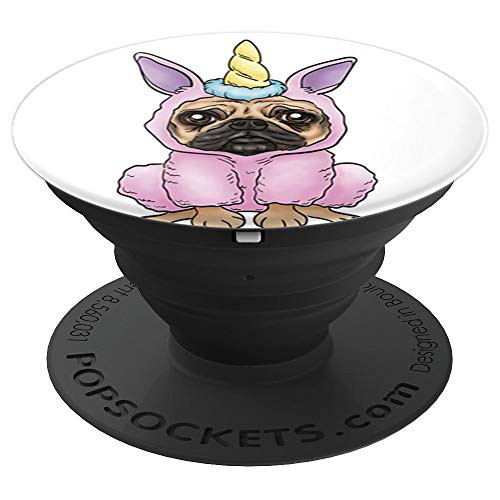 Cute Pug Pink Unicorn Costume Design For Pug Lovers on White PopSockets Grip and Stand for Phones and Tablets Cute Pug Pink Unicorn Costume Design For Pug Lovers on White PopSockets Grip and Stand for Phones and Tablets