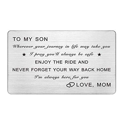 Son Wallet Card from Mom To My Son Wherever Your Journey In Life May Take You Son Gifts from Mom Wallet Insert for Son Always Be Safe Son Birthday Gifts Father s Day Son Wallet Card from Mom To My Son Wherever Your Journey In Life May Take You Son Gifts from Mom Wallet Insert for Son Always Be Safe Son Birthday Gifts Father s Day