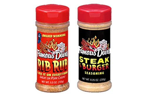Famous Dave s Award Winning Rib Rub and Steak   Burger Seasoning Bundle   2 Pack