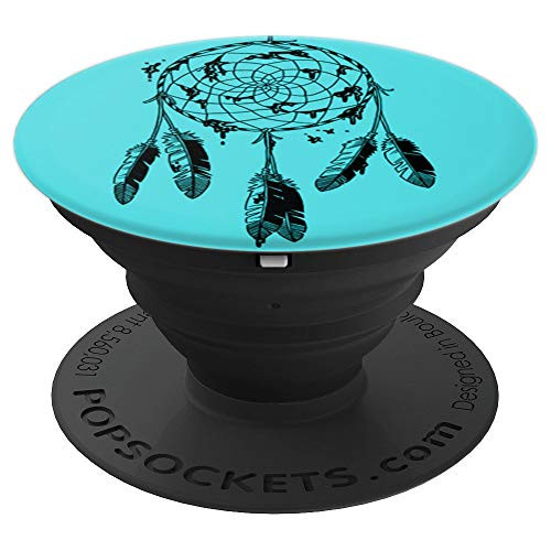 Cool Boho Dreamcatcher Design Native American Art on Teal PopSockets Grip and Stand for Phones and Tablets
