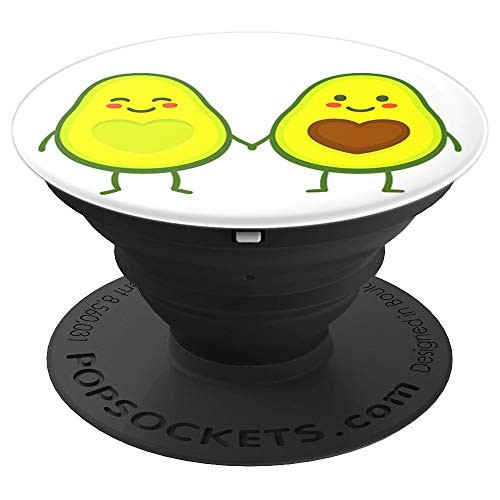 Cute Avocado Friends Design Artwork With Hearts on White PopSockets Grip and Stand for Phones and Tablets Cute Avocado Friends Design Artwork With Hearts on White PopSockets Grip and Stand for Phones and Tablets