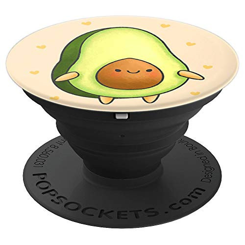 Cute Avocado Face Design Artwork With Hearts on Cream PopSockets Grip and Stand for Phones and Tablets Cute Avocado Face Design Artwork With Hearts on Cream PopSockets Grip and Stand for Phones and Tablets