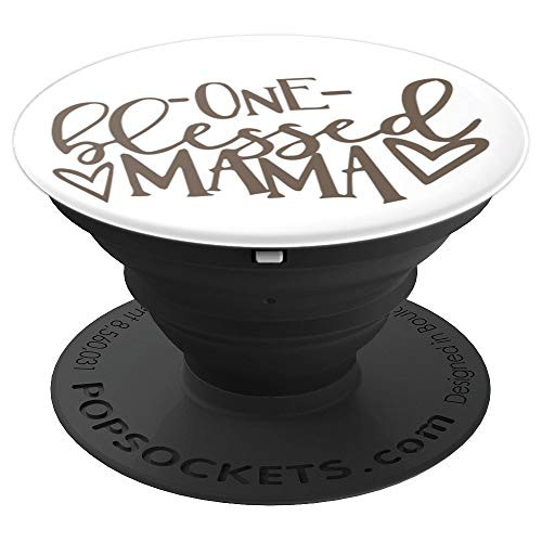 Cute Heart Blessed Mama Design Saying Mom Wife Gift on White PopSockets Grip and Stand for Phones and Tablets Cute Heart Blessed Mama Design Saying Mom Wife Gift on White PopSockets Grip and Stand for Phones and Tablets