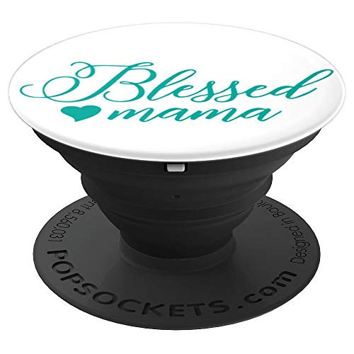 Cute Blessed Mama Design Saying Mom Wife Heart Gift on White PopSockets Grip and Stand for Phones and Tablets Cute Blessed Mama Design Saying Mom Wife Heart Gift on White PopSockets Grip and Stand for Phones and Tablets