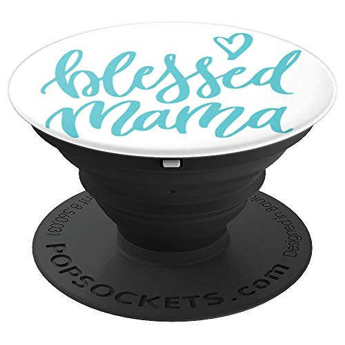 Cute Blessed Mama Heart Design Saying Mom Wife Gift on White PopSockets Grip and Stand for Phones and Tablets Cute Blessed Mama Heart Design Saying Mom Wife Gift on White PopSockets Grip and Stand for Phones and Tablets