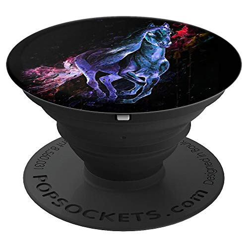 Cute Galloping Horse Watercolor Design For Horse Lovers PopSockets Grip and Stand for Phones and Tablets
