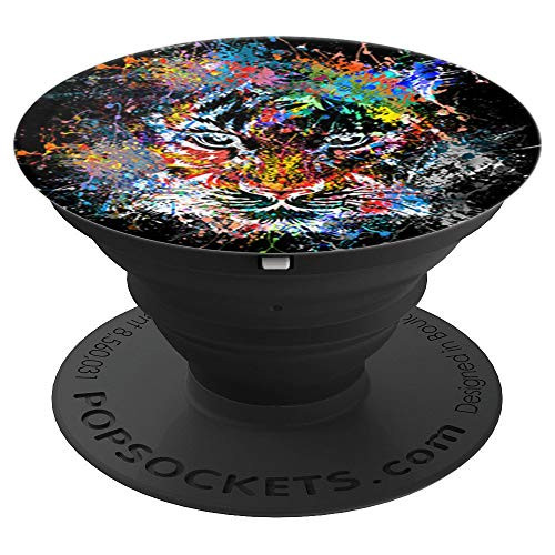 Cool Tiger Face Paint Splatter Design Perfect Cat Lover Gift PopSockets Grip and Stand for Phones and Tablets Cool Tiger Face Paint Splatter Design Perfect Cat Lover Gift PopSockets Grip and Stand for Phones and Tablets