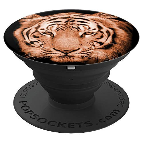 Cute Tiger Face Design Perfect Big Cat Lover Gift on Black PopSockets Grip and Stand for Phones and Tablets Cute Tiger Face Design Perfect Big Cat Lover Gift on Black PopSockets Grip and Stand for Phones and Tablets