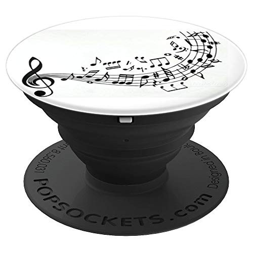 Cool Treble Clef Sheet Music Design Musicians Gift White PopSockets Grip and Stand for Phones and Tablets