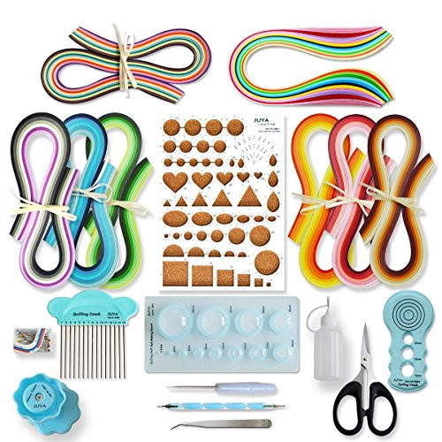JUYA Paper Qillling Kit with Blue Tools 960 Strips Board Mould Crimper Coach Comb (Paper Width 3mm)