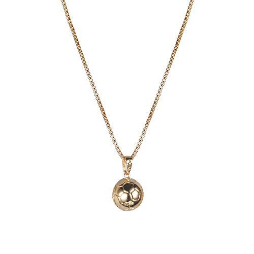 Cutedoumiao Pendant Necklace for Football Basketball Lovers Men Women Titanium Steel Chain 3D Charm Necklace Sports Hiphop Jewelry Gifts Pendant Necklace Sport Jewelry Football Gold Cutedoumiao Pendant Necklace for Football Basketball Lovers Men Women Titanium Steel Chain 3D Charm Necklace Sports Hiphop Jewelry Gifts Pendant Necklace Sport Jewelry Football Gold